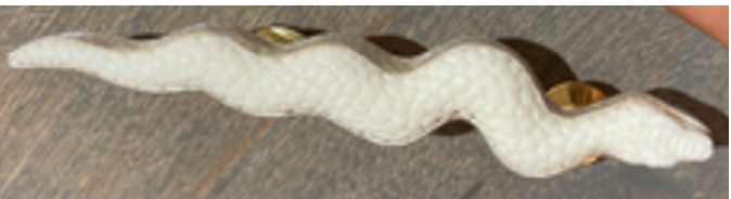 Large Carved Bone Snake - Recycled Sterling Silver - "El Gran"