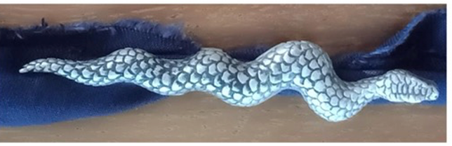 Large Carved & Cast Silver Snake "El Gran"