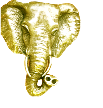 Golden Elephant Pin - Large