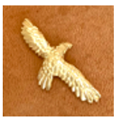 Mini Golden Bird of Prey Hat Stud