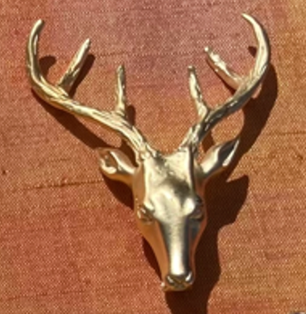 Small Golden Buck Hat Stud