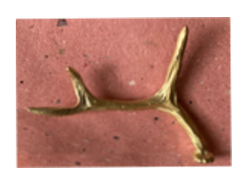 Golden Large Deer Antler - Hat Pin