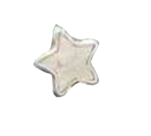 Mother of Pearl Silver Star Hat Stud