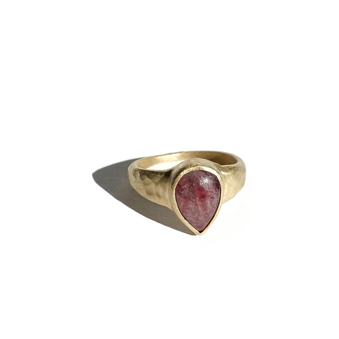 Pear Shape Rhodonite Ring