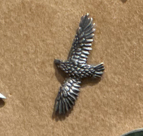 Mini Silver Bird of Prey Hat Stud