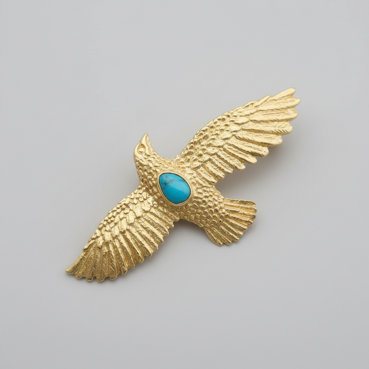 Bird of Prey Gold Plate Hat Jewelry Pin