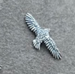Medium Silver Bird of Prey Hat Stud