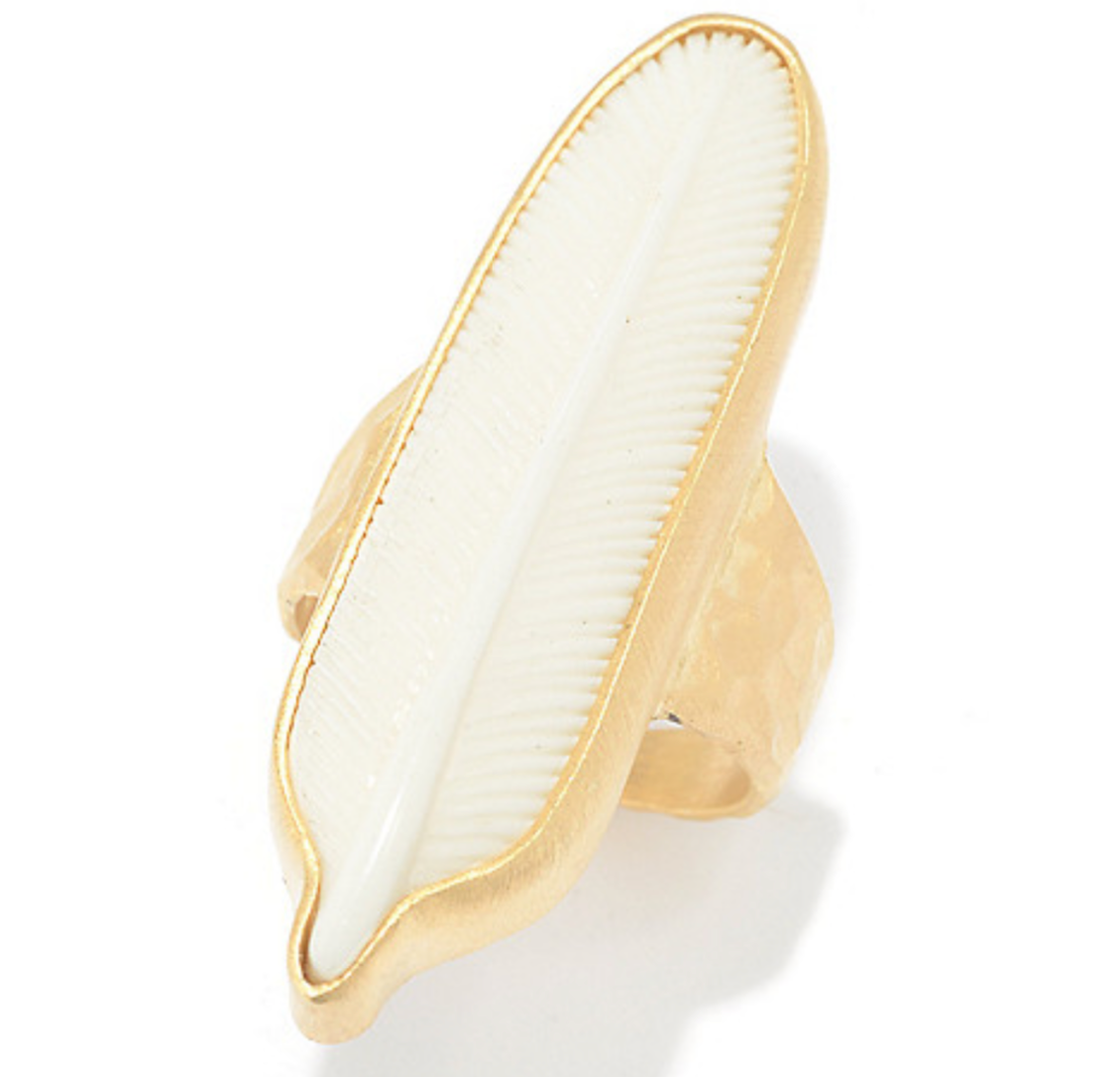 Hand-carved Feather Ring – Heather Benjamin Jewelry