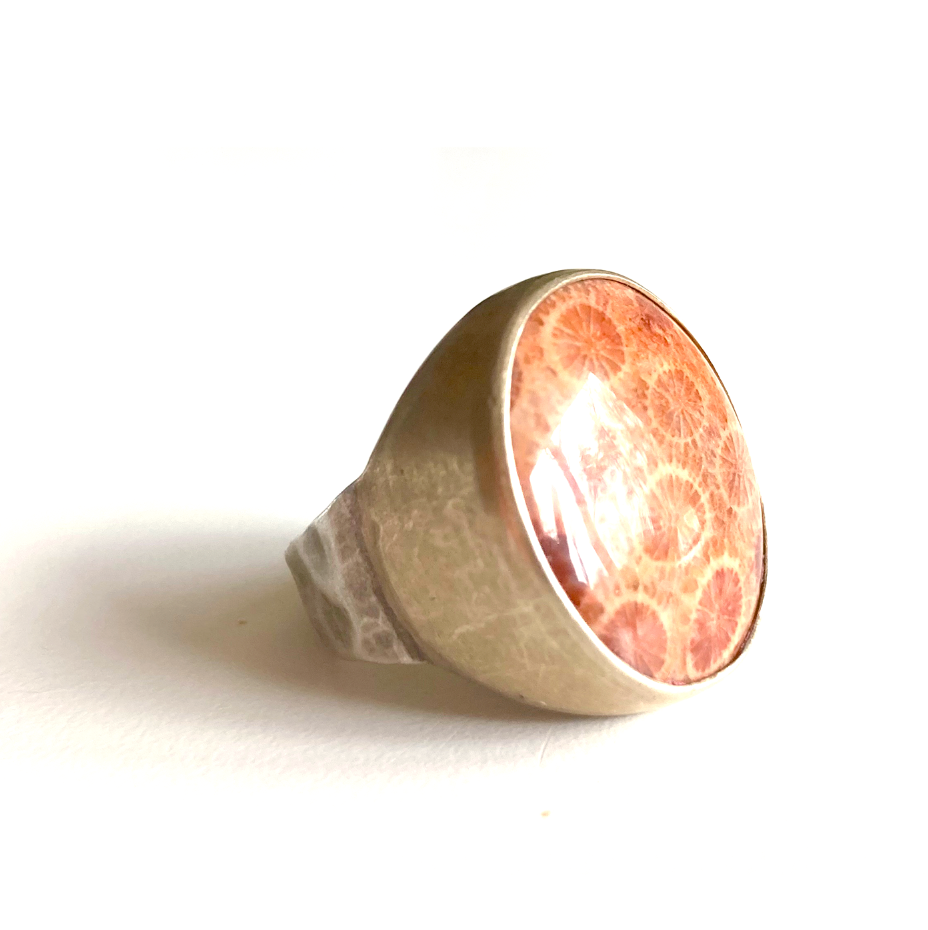 Fossilized Coral ring