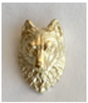 Wolf Pin-Golden