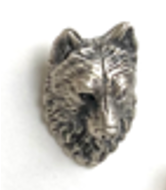 Wolf Pin - Silver Oxy