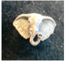 Small Silver Elephant Pin