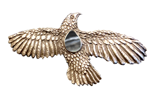 Bird of Prey Gold Plate Hat Jewelry Pin