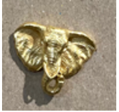 medium golden elephant pin