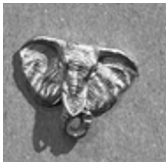 medium silver elephant pin