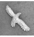 Mini Silver Bird of Prey Hat Stud