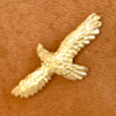 Medium Golden Bird of Prey Hat Stud