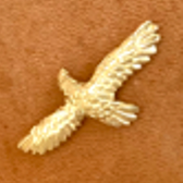 medium golden Bird of prey hat stud