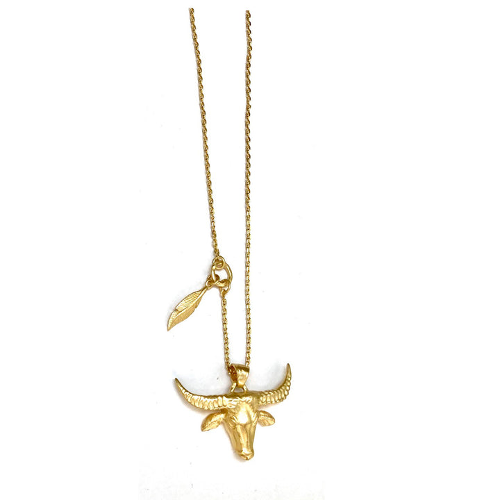 The Water Buffalo "Long Horn"  Necklace