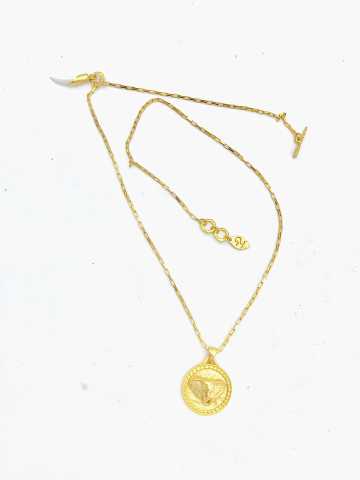 Elephant Currency Pendant Necklace