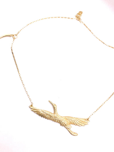 Soaring Crane Necklace